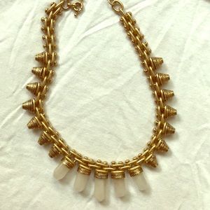 Madewell bib statement necklace milk stone